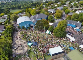 Michael Park School Fair Ellerslie - Drone view